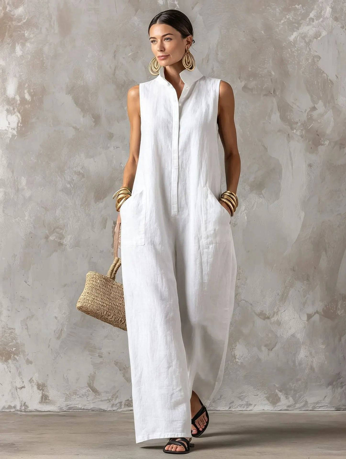 Jerline | Jumpsuit Maxi de Pierna Ancha