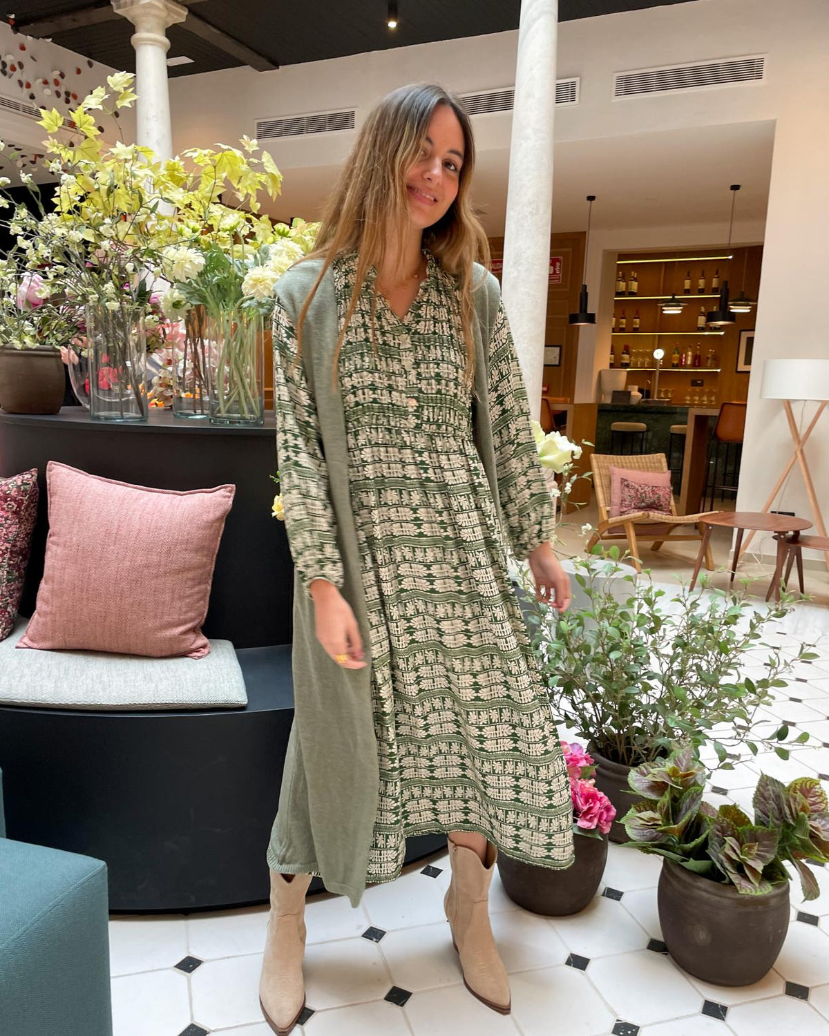 Chaleco fluido punto