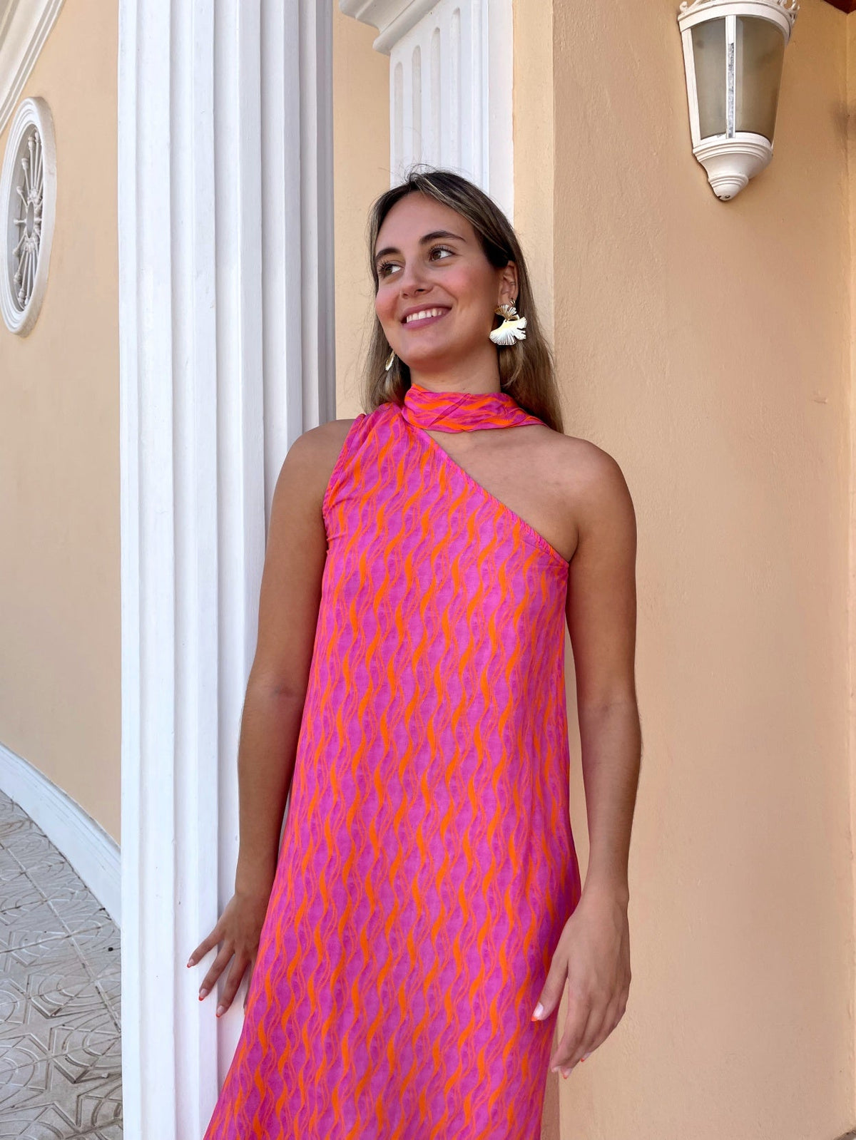 Vestido cuello tirilla