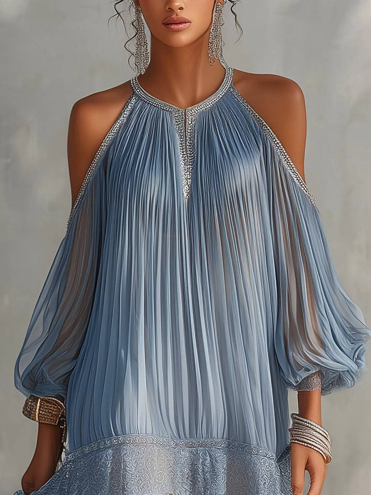 Celeste | Minivestido Azul con Encaje