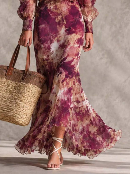 Vestido Largo Rosa Hombros Descubiertos