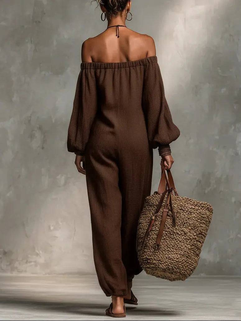 Fenna | Jumpsuit sin Tirantes con Mangas