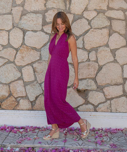 Vestido multiposicion viscosa lurex