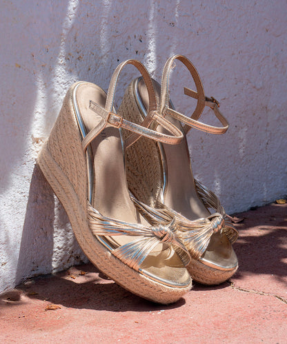 Sandalia esparto nudo Gold