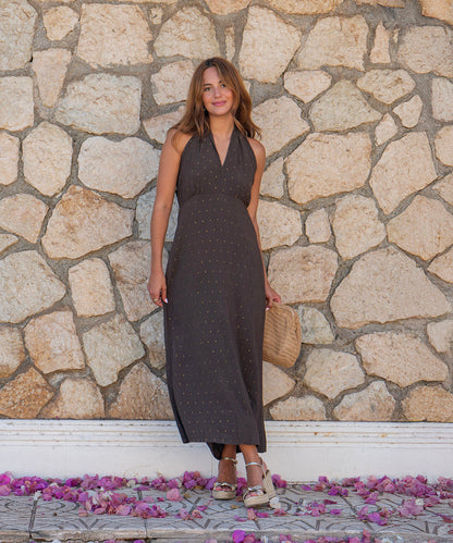 Vestido multiposicion viscosa lurex