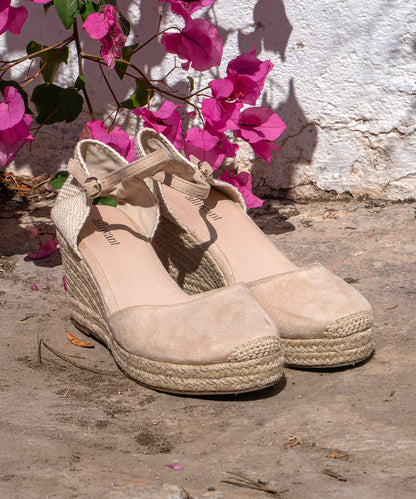 Cuñas pulsera tobillo beige