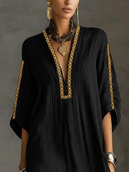 Mirella | Vestido Corto Negro Escote V