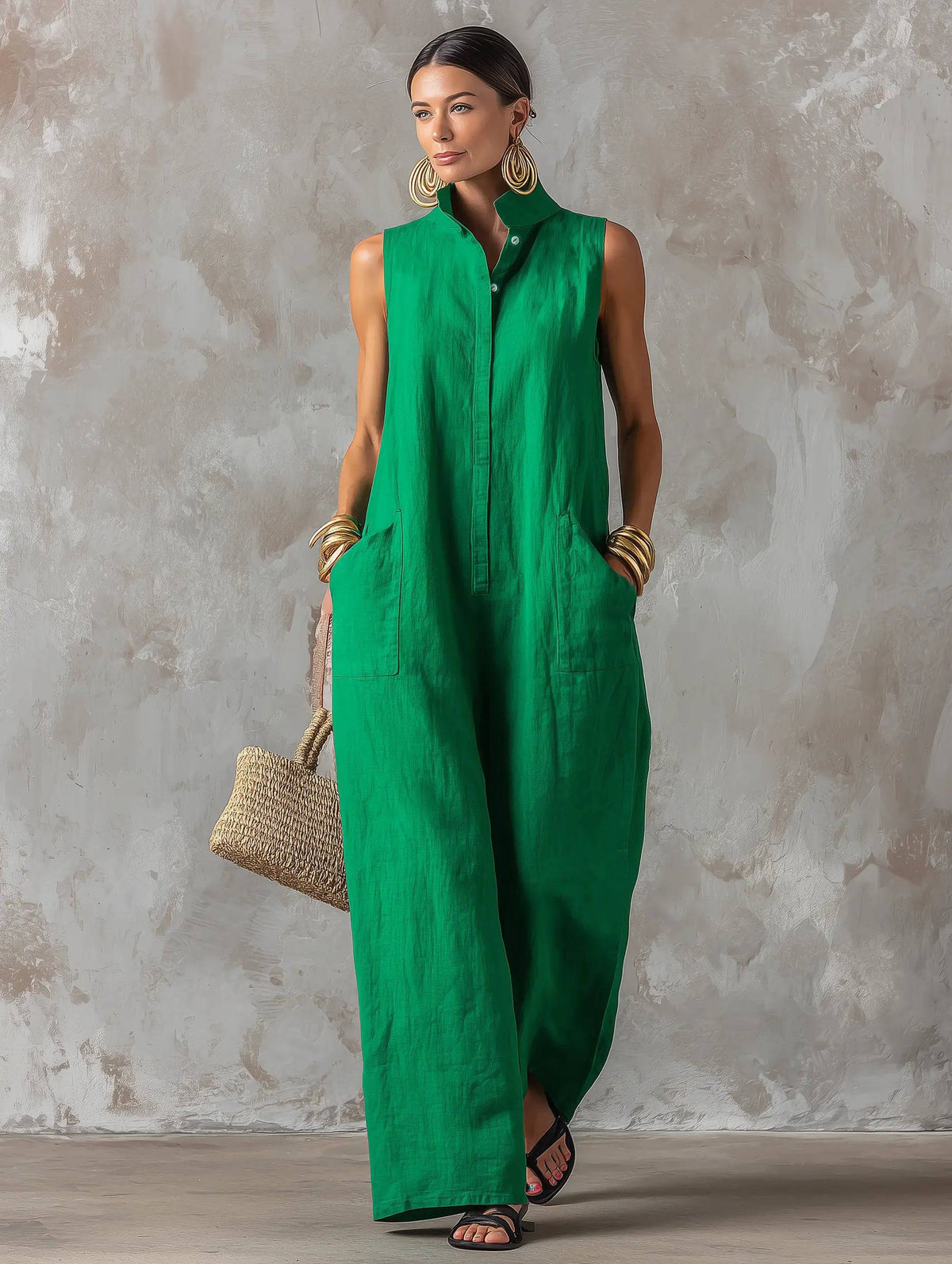 Jerline | Jumpsuit Maxi de Pierna Ancha