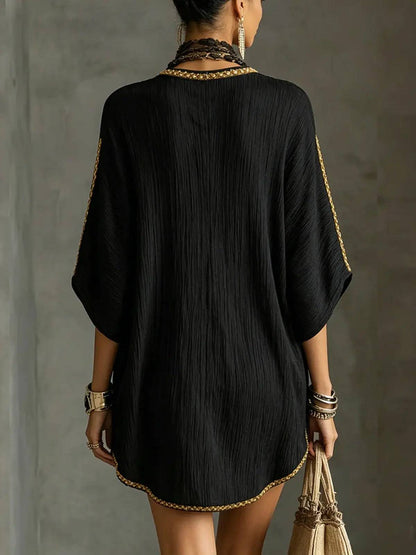 Mirella | Vestido Corto Negro Escote V