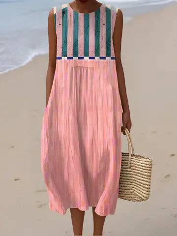 Lily | Vestido Midi Rayas Pastel