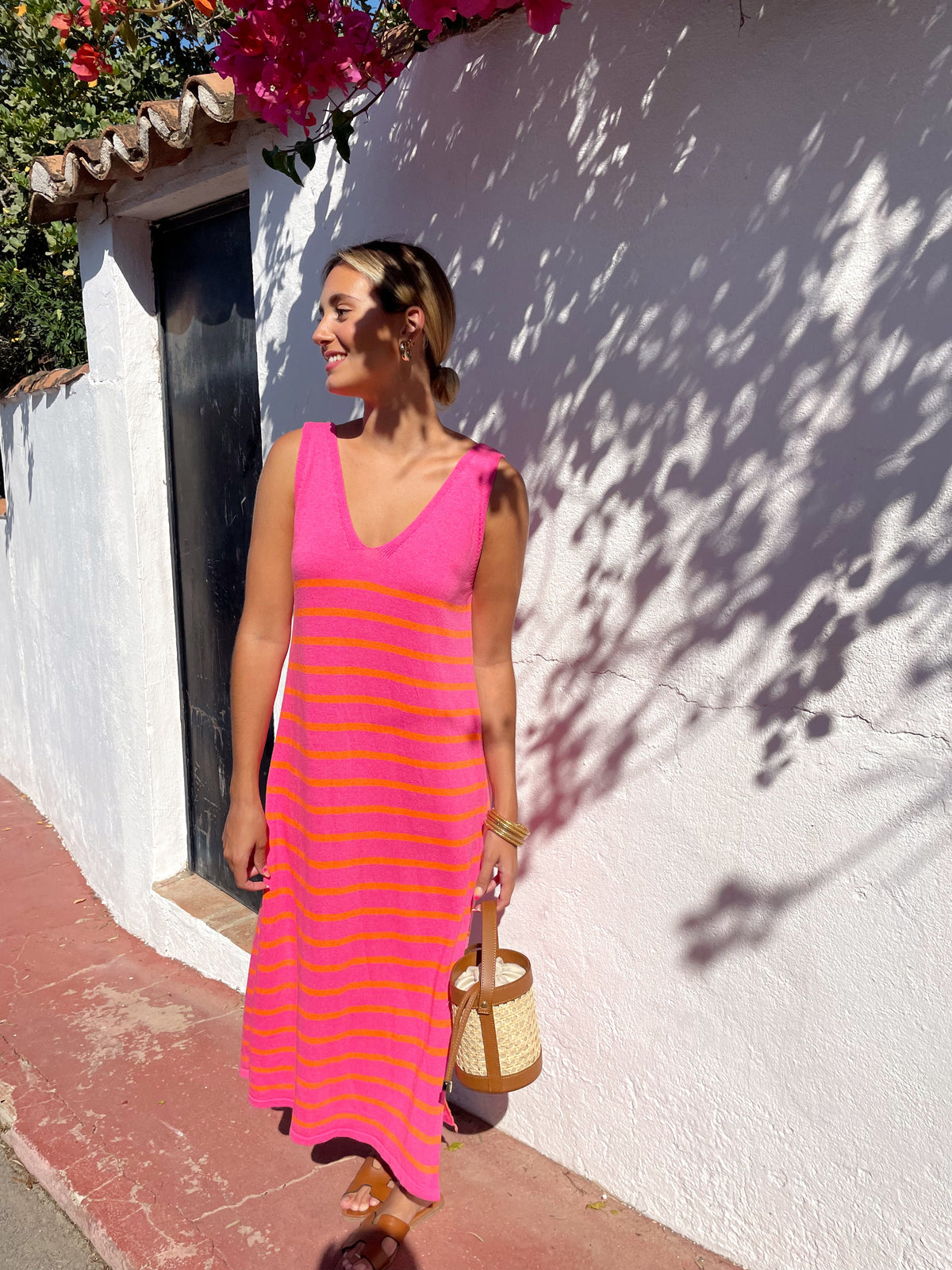 Vestido punto fluido li­nea fina