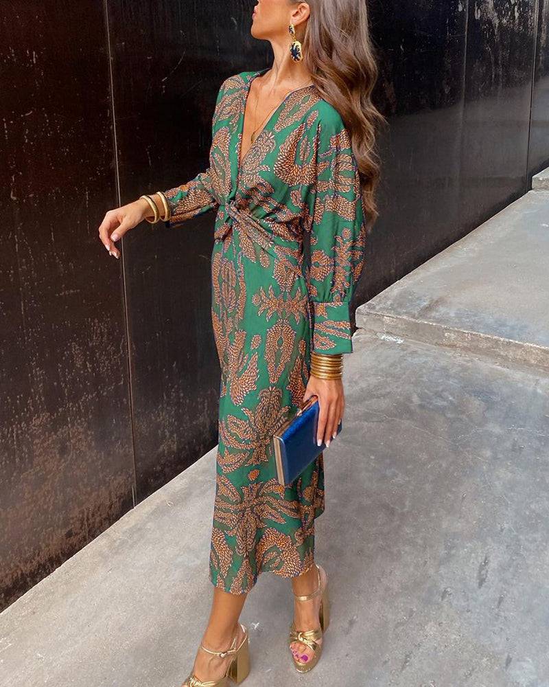 Isadora™ | Vestido Midi Estampado