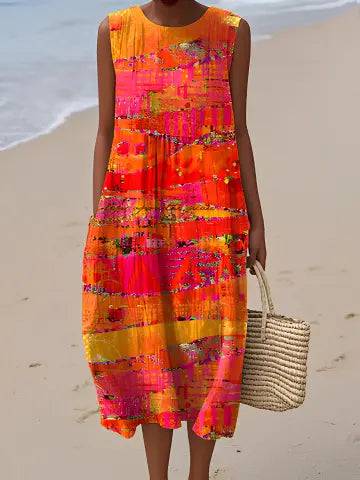 Faye | Vestido Midi Atardecer