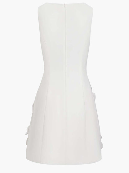 Vestido Mini Elegante Sin Mangas con Recorte