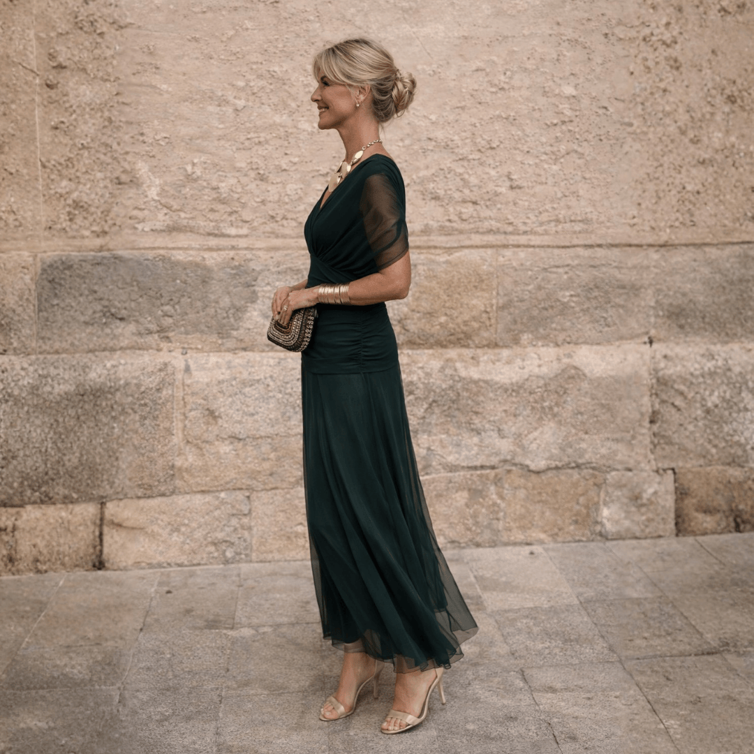 Mikaela | Vestido Maxi de Hombros Descubiertos