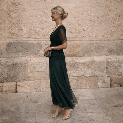 Mikaela | Vestido Maxi de Hombros Descubiertos