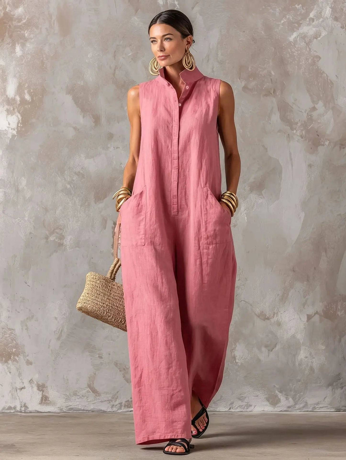Jerline | Jumpsuit Maxi de Pierna Ancha