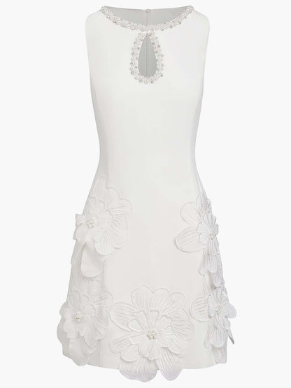 Vestido Mini Elegante Sin Mangas con Recorte