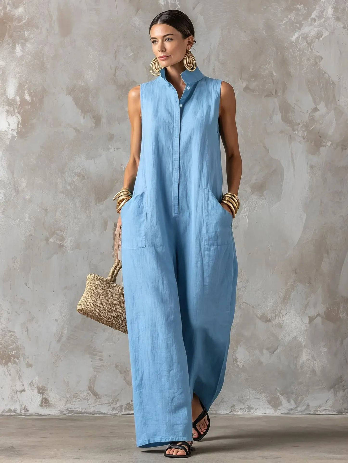 Jerline | Jumpsuit Maxi de Pierna Ancha