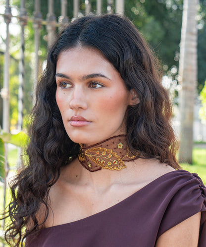 Choker Gala marron