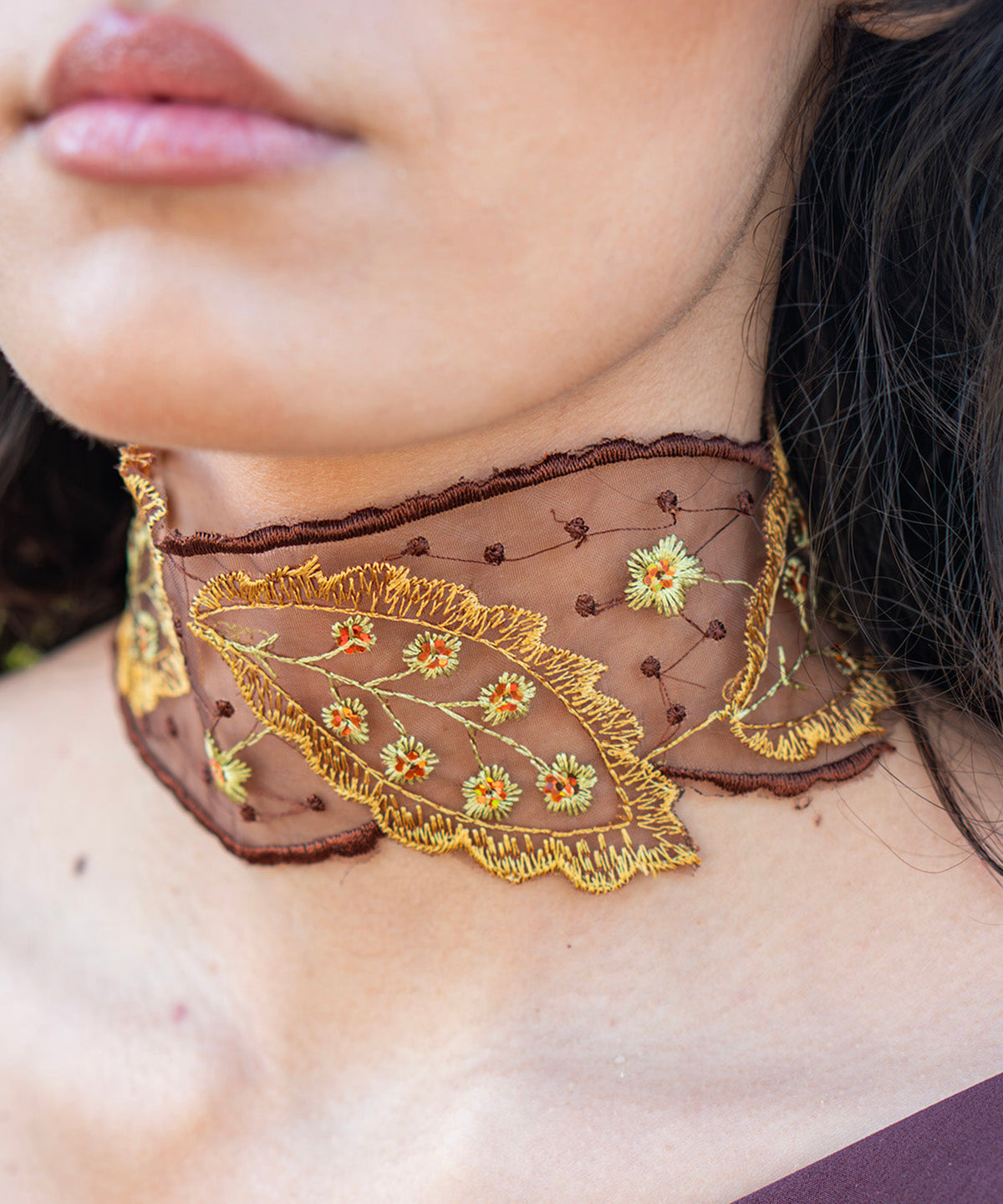 Choker Gala marron