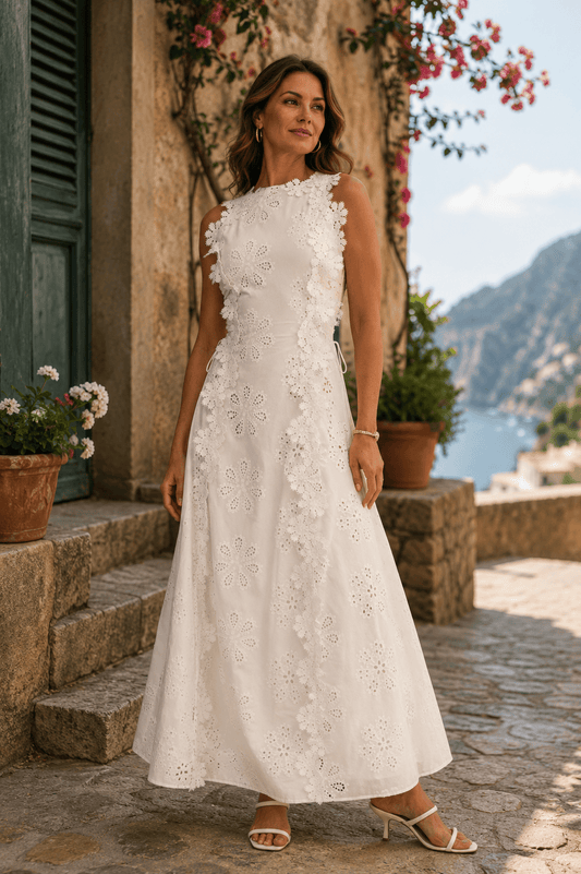 Della | Vestido Largo Elegante Bordado