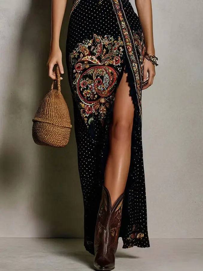 Vestido Bohemio Escote en V Profundo