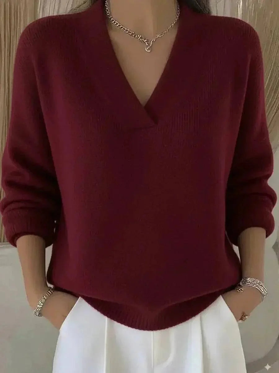 Violeta | Suéter Holgado con Cuello de Pico