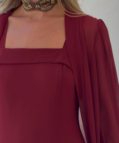 Kimono gasa Borgoña