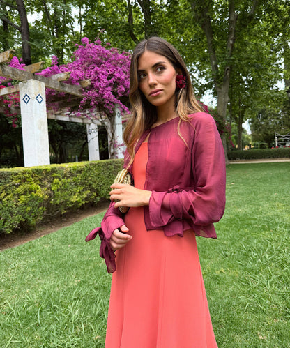 Blusa capa borgoña