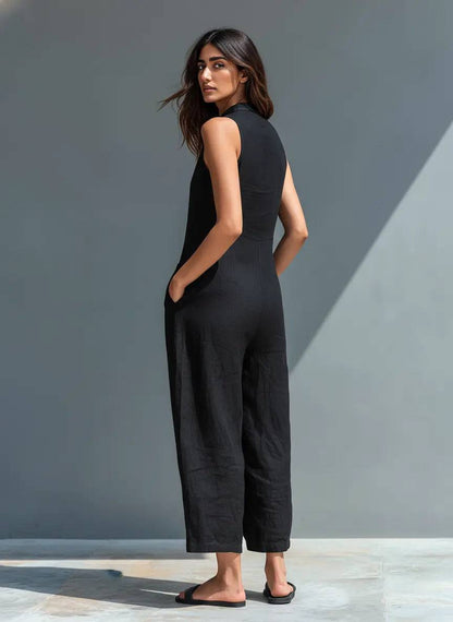 Adele | Jumpsuit Largo Fluido con Bolsillos