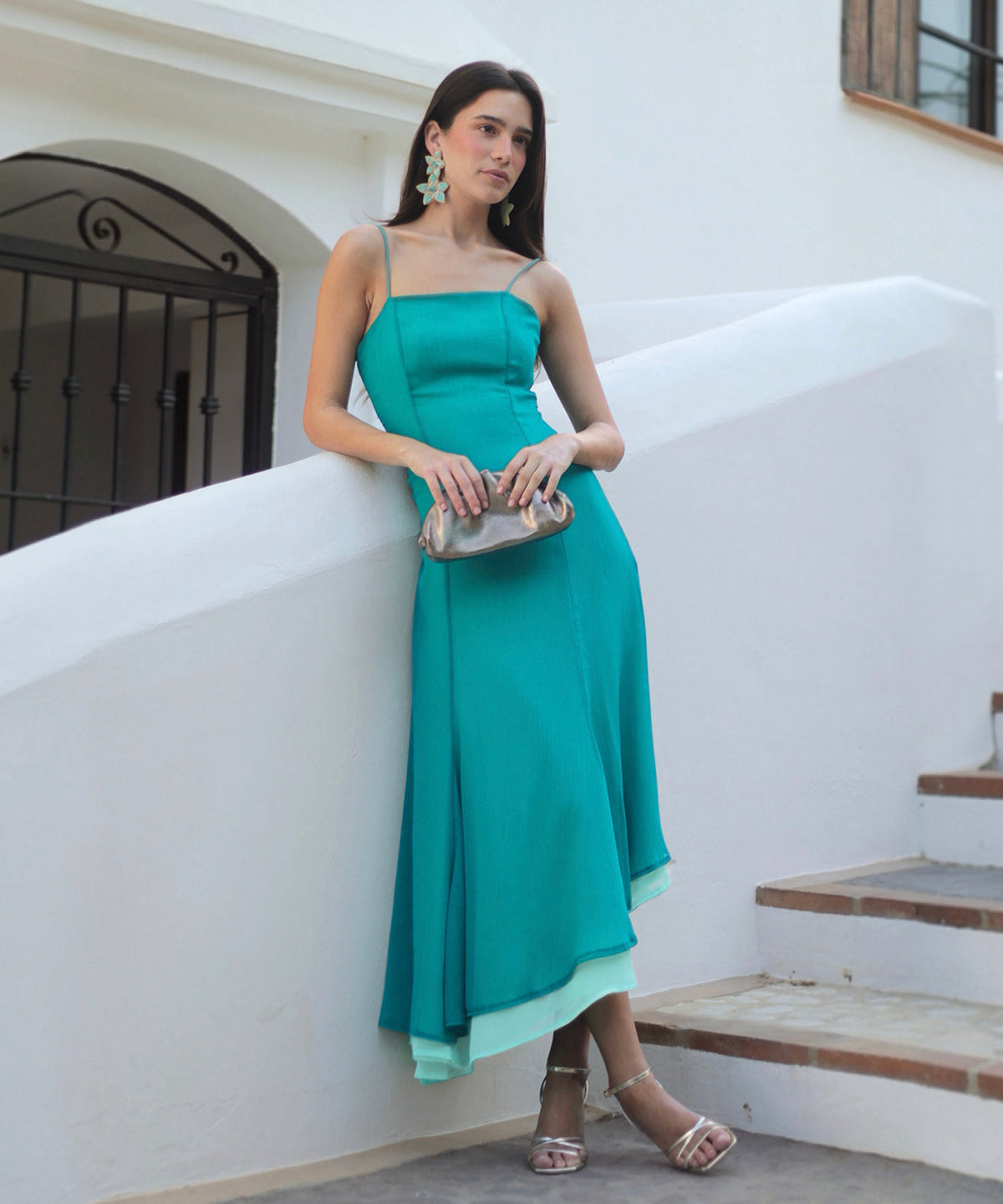 Vestido Macarena turquesa