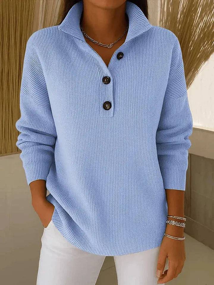 Amparo | Suéter Polo con Cuello de Pico