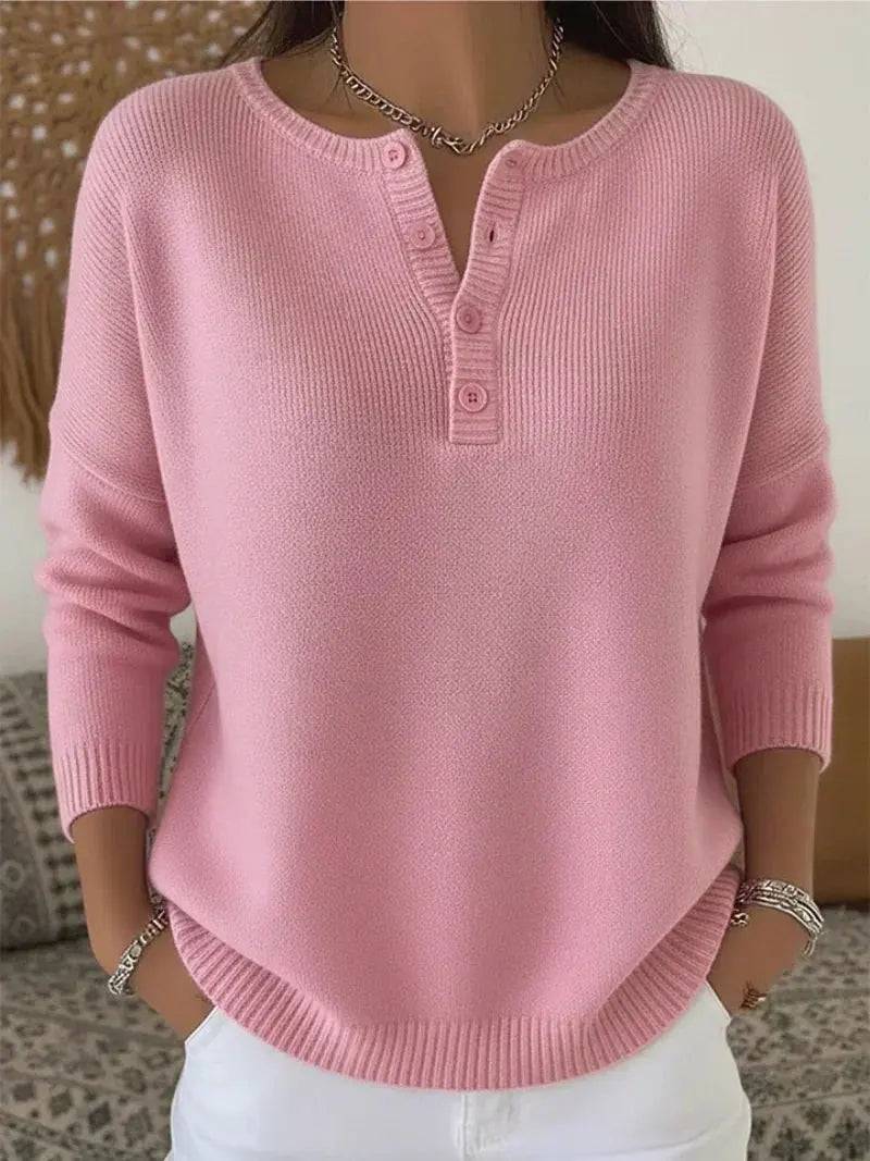 Helena | Suéter de Punto con Botones Henley