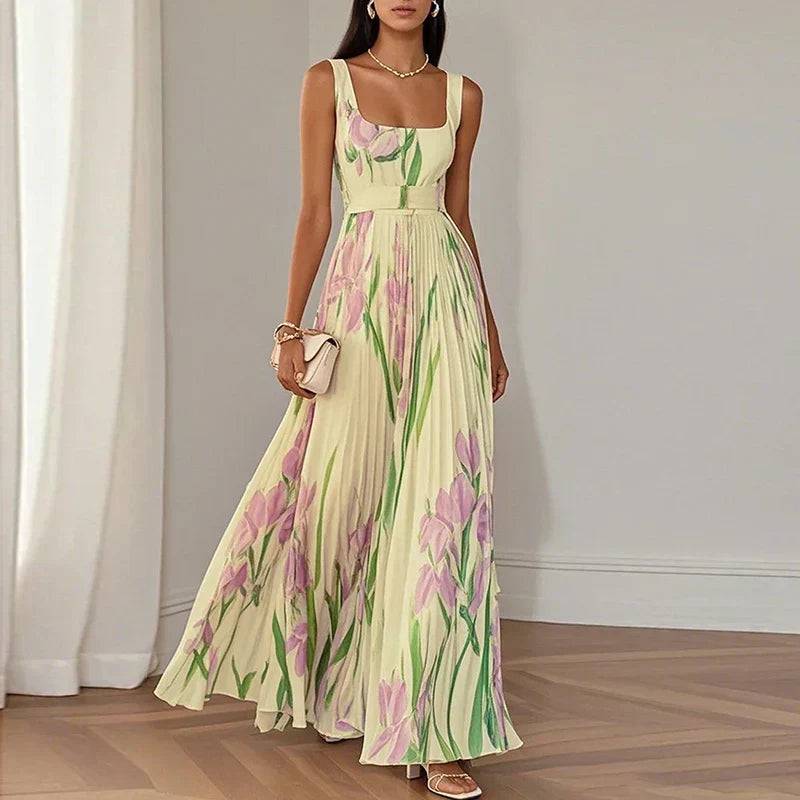 Oriah | Vestido Maxi Línea A Floral