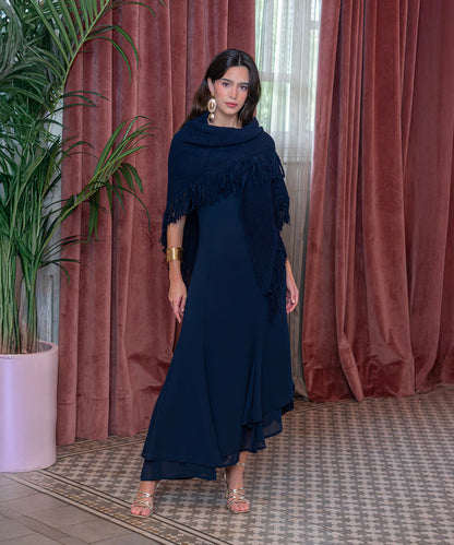 Vestido Ryota azul marino