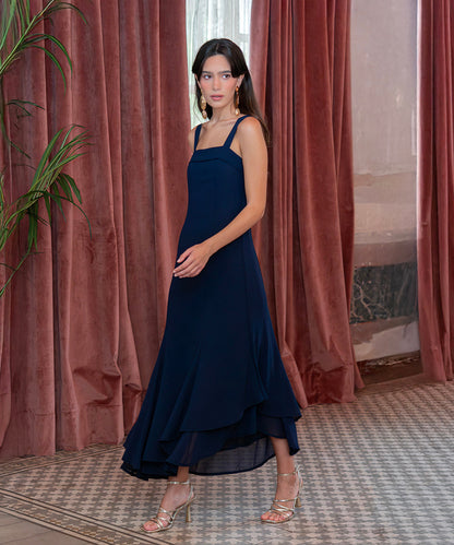 Vestido Ryota azul marino
