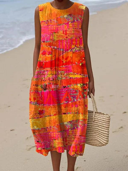 Faye | Vestido Midi Atardecer