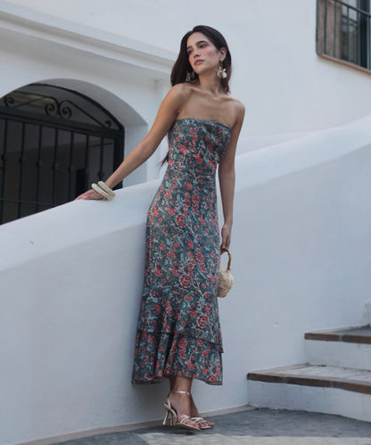 Vestido lino Boboli