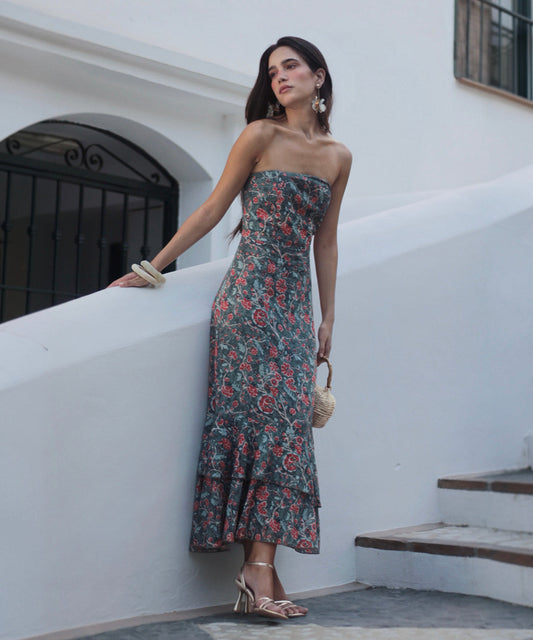 Vestido lino Boboli