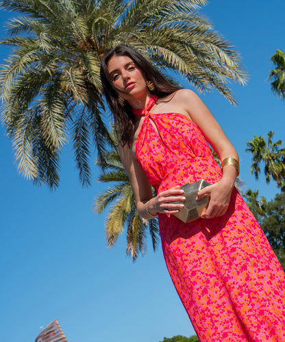 Vestido escote multiposicion gasa  verano