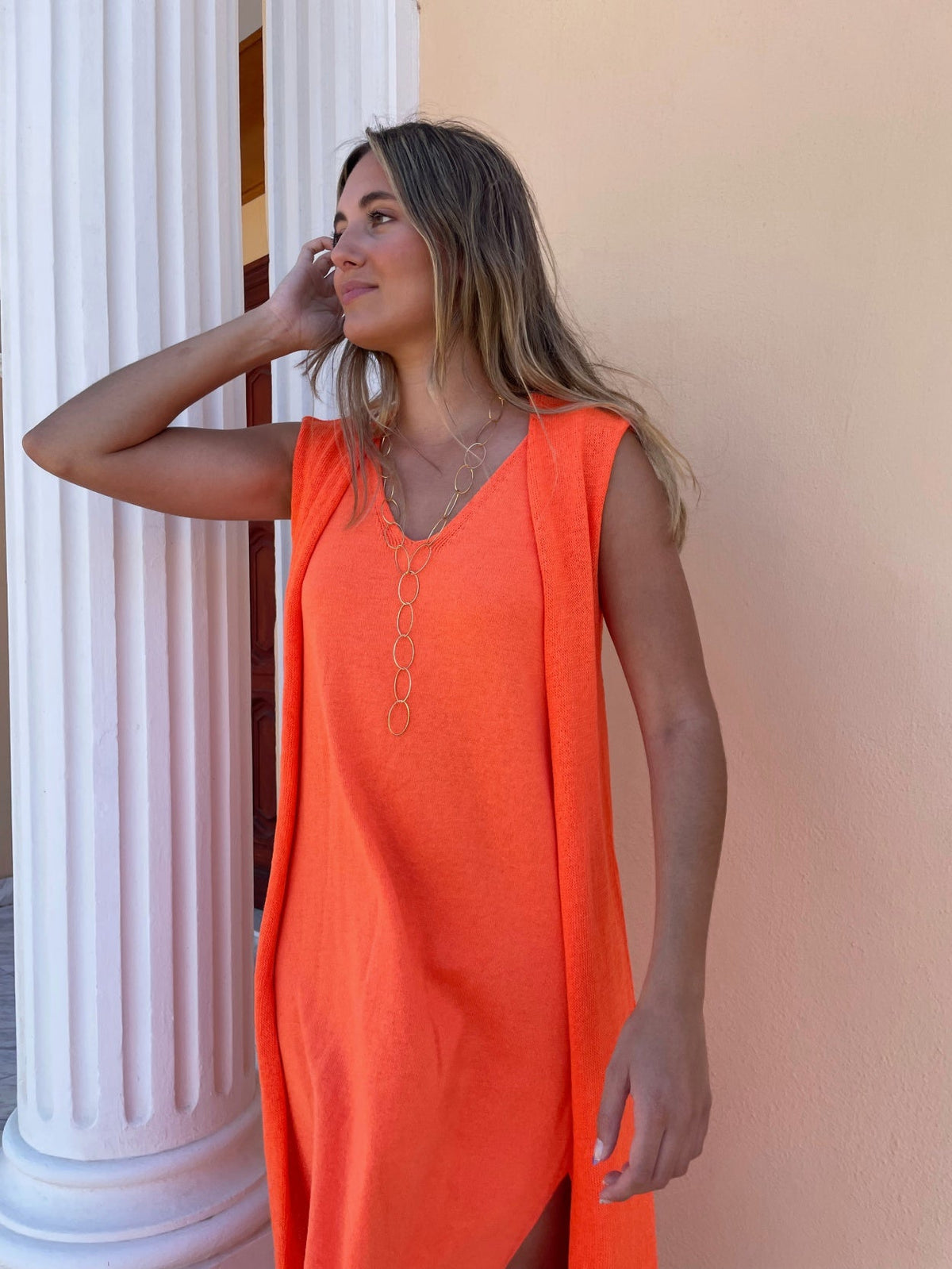 Vestido fluido punto