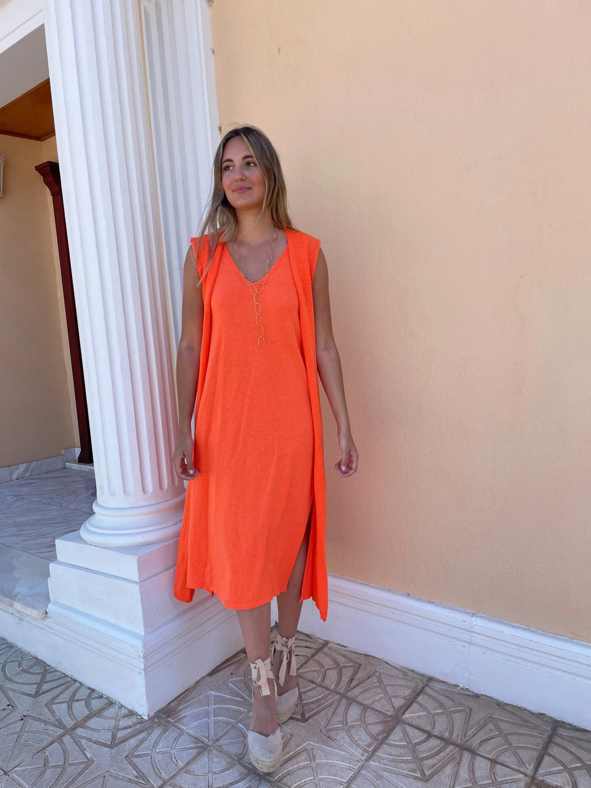 Vestido fluido punto