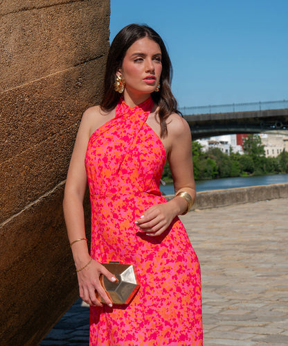 Vestido escote multiposicion gasa  verano