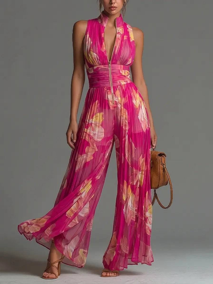 Jumpsuit Plisado sin Mangas