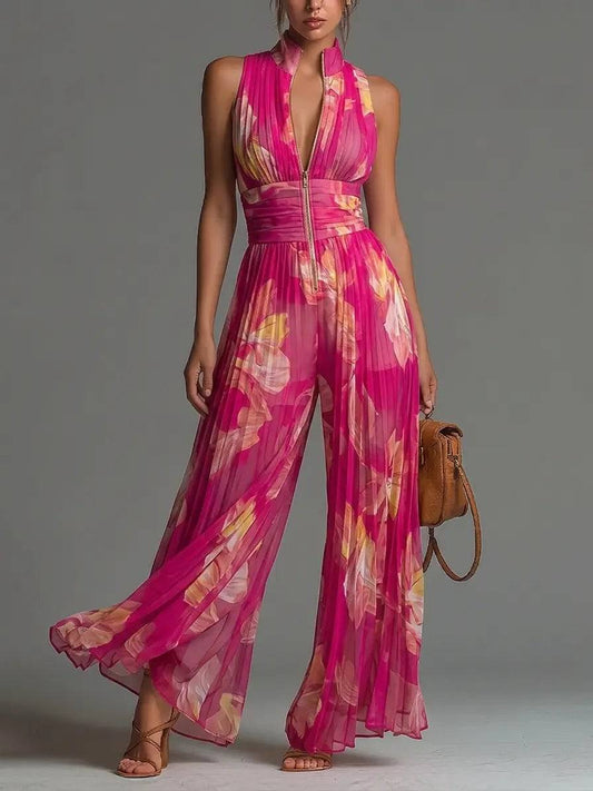 Jumpsuit Plisado sin Mangas
