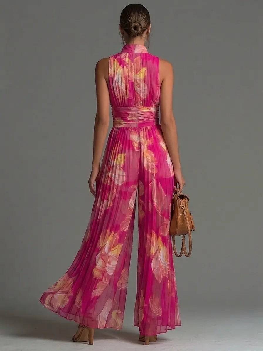 Jumpsuit Plisado sin Mangas