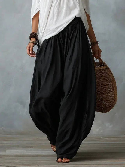 Conjunto Top Blanco y Pantalón Ancho
