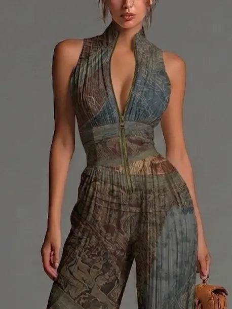 Jumpsuit Étnico Bohemio sin Mangas