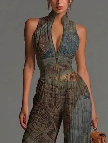 Jumpsuit Étnico Bohemio sin Mangas